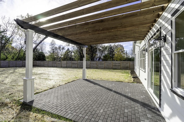 view of patio / terrace with a fenced backyard