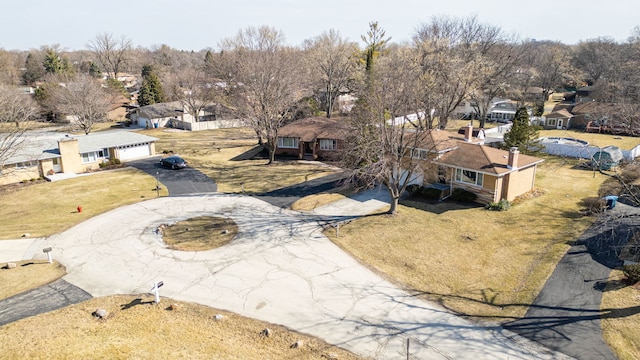 birds eye view of property featuring a residential view