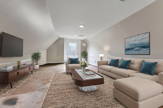 216 W 105th St, Chicago, IL 60628 - living area featuring lofted ceiling