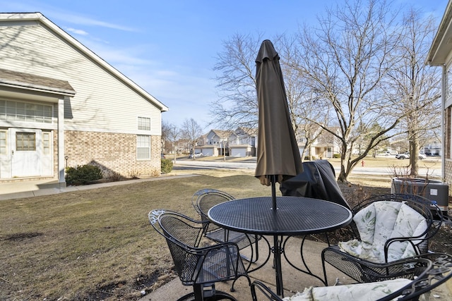 view of patio / terrace with a residential view