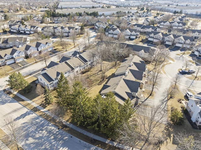 drone / aerial view with a residential view