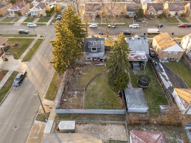 bird's eye view featuring a residential view