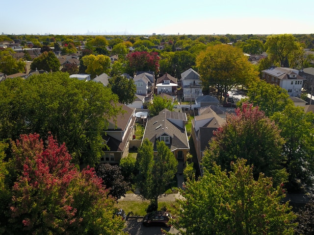 aerial view with a residential view