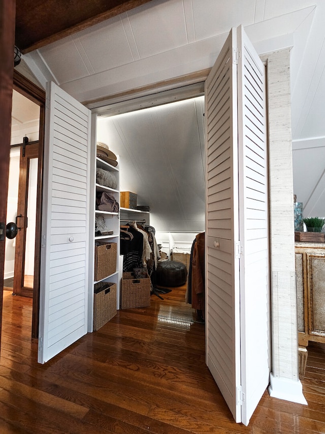 hallway featuring wood finished floors