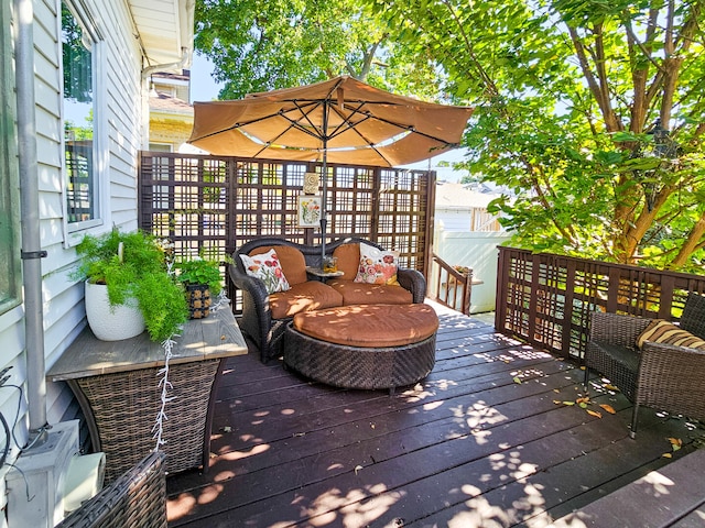 view of wooden deck