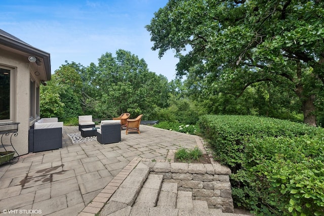 view of patio with outdoor lounge area