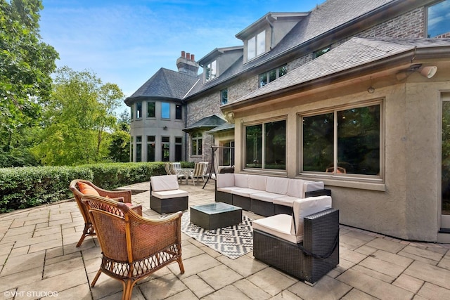 view of patio with an outdoor hangout area