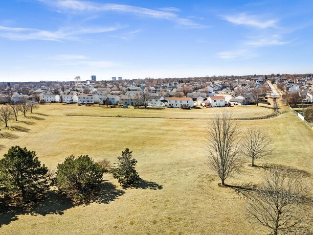 aerial view featuring a residential view