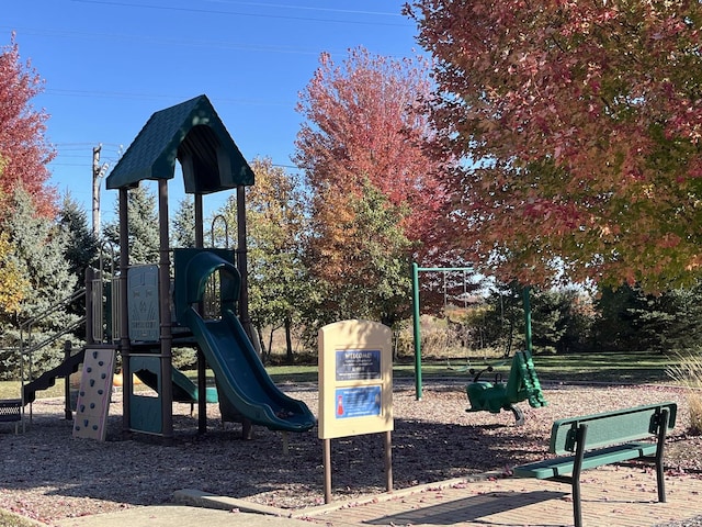 view of community jungle gym