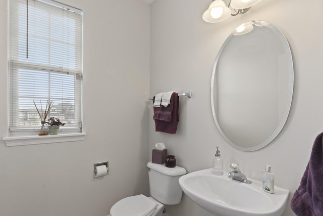 bathroom featuring toilet and a sink