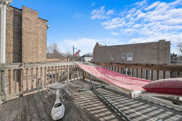 view of wooden terrace