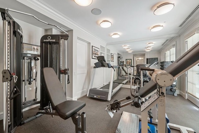 219 E Lake Shore Dr Unit 2Abc, Chicago, IL 60611 - gym featuring ornamental molding