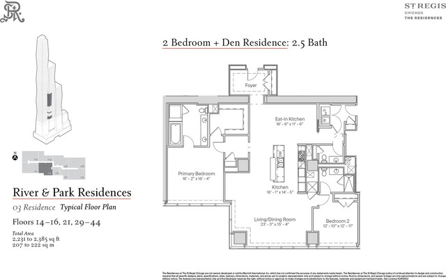 363 E Wacker Dr Unit 3203, Chicago, IL 60601 - floor plan / room layout