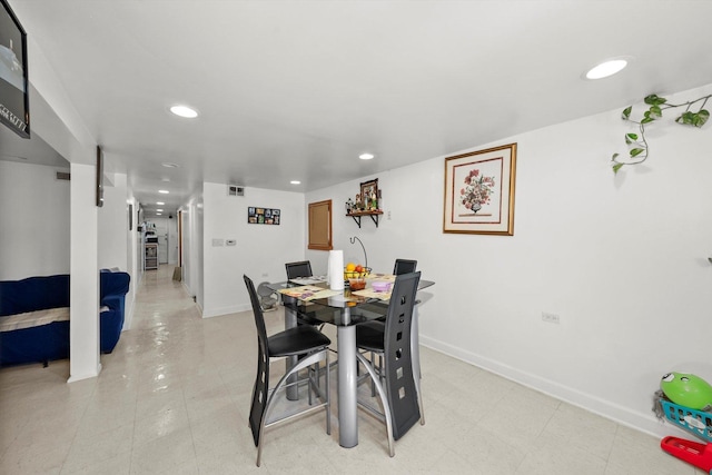 2434 W Pershing Rd, Chicago, IL 60632 - dining room with recessed lighting, visible vents, and baseboards
