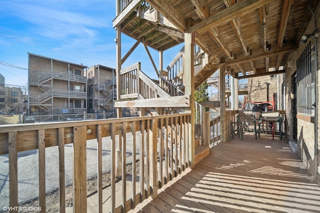 view of wooden terrace