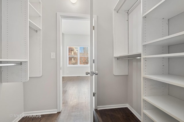 1616 S Indiana Ave Unit A2, Chicago, IL 60616 - walk in closet featuring dark wood-type flooring