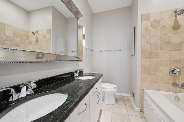 1616 S Indiana Ave Unit A2, Chicago, IL 60616 - bathroom with toilet, tile patterned floors, visible vents, and a sink