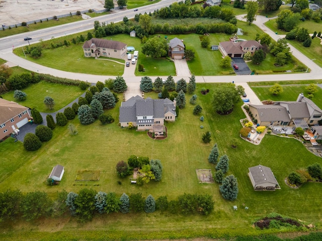 aerial view with a residential view