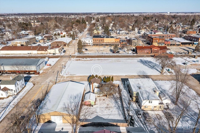 drone / aerial view with a residential view