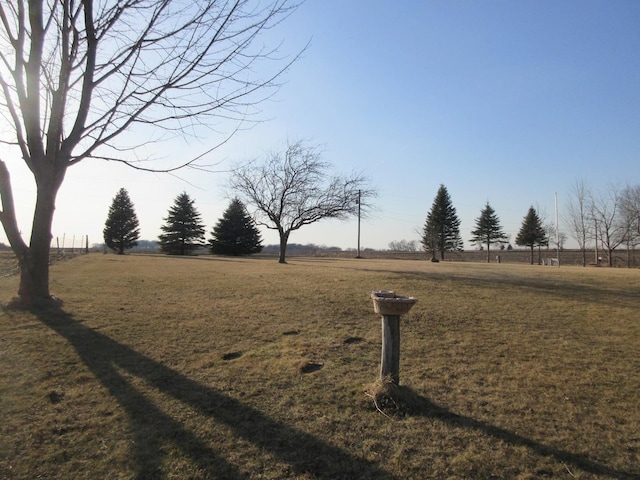 view of yard featuring a rural view