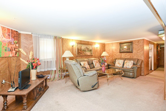 living room featuring carpet flooring