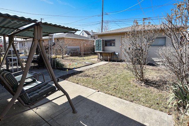 view of patio with fence