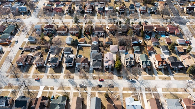 birds eye view of property featuring a residential view