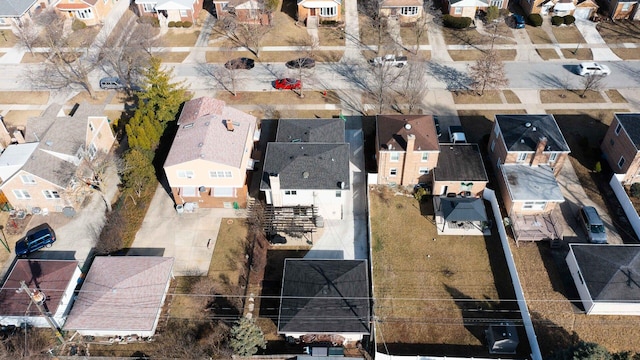 aerial view with a residential view