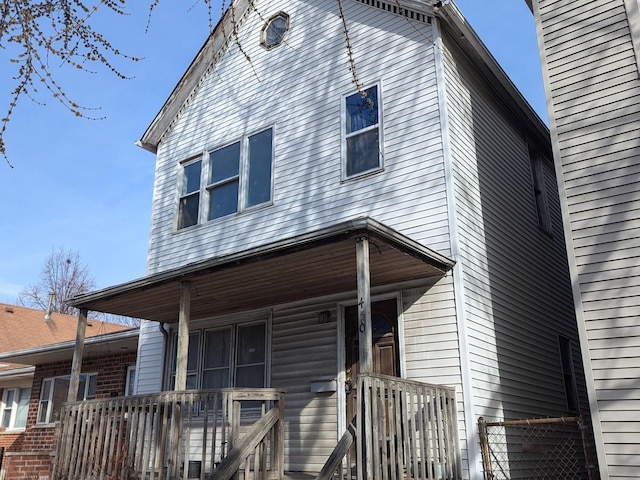 view of front of home with a porch