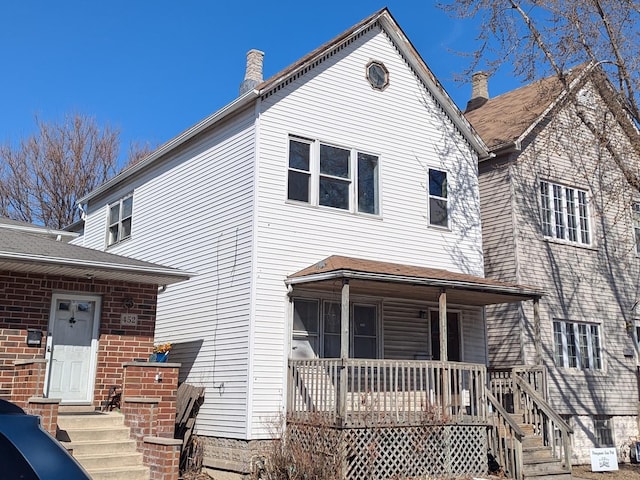 view of front of house with a porch