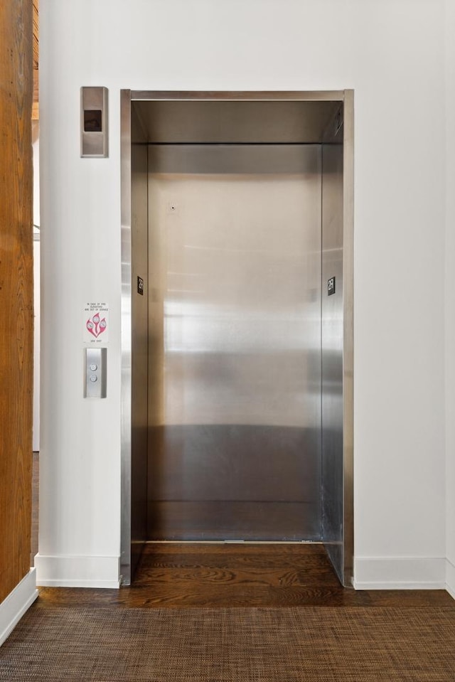 closet featuring elevator