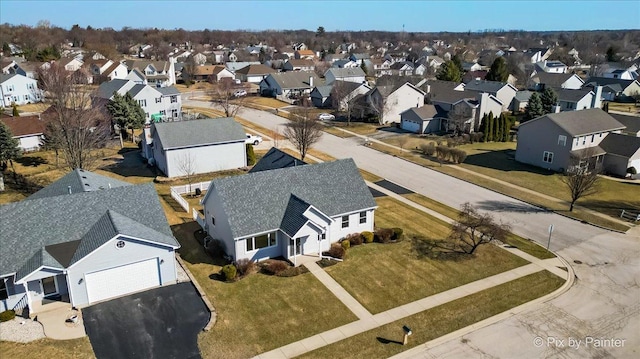 drone / aerial view featuring a residential view