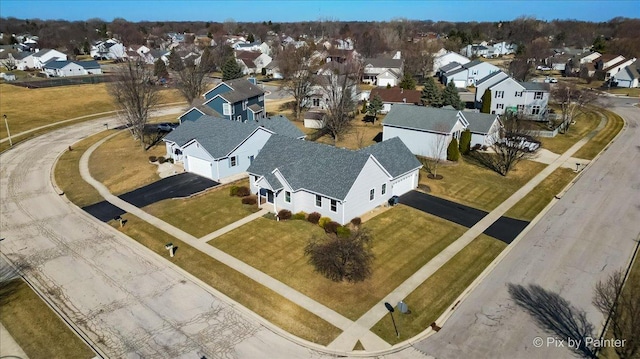 drone / aerial view featuring a residential view