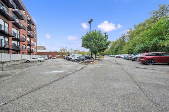 view of uncovered parking lot