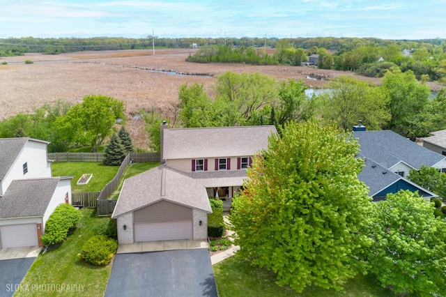 view from above of property