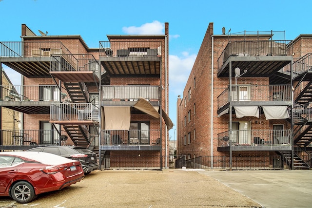 view of property featuring stairs