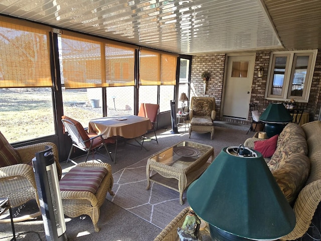 view of sunroom