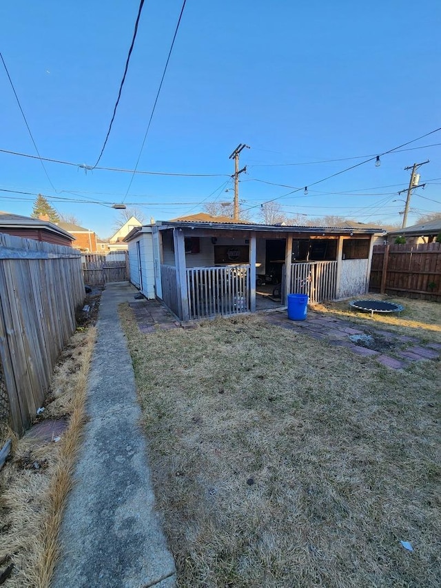 exterior space featuring an exterior structure and an outbuilding