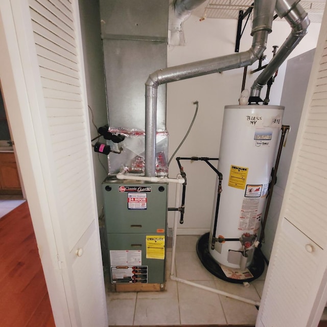 utilities featuring gas water heater