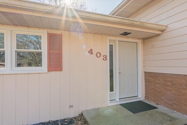 view of doorway to property