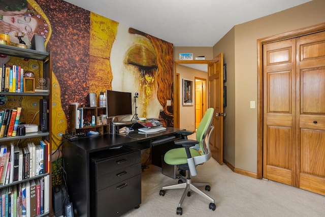 4201 Brittany Trail Dr, Champaign, IL 61822 - office area featuring light colored carpet and baseboards