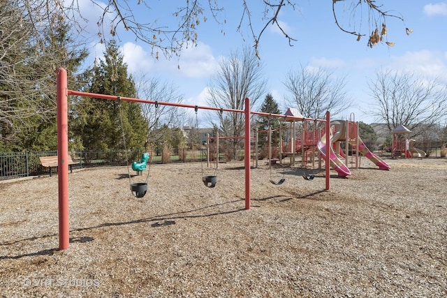 community playground with fence