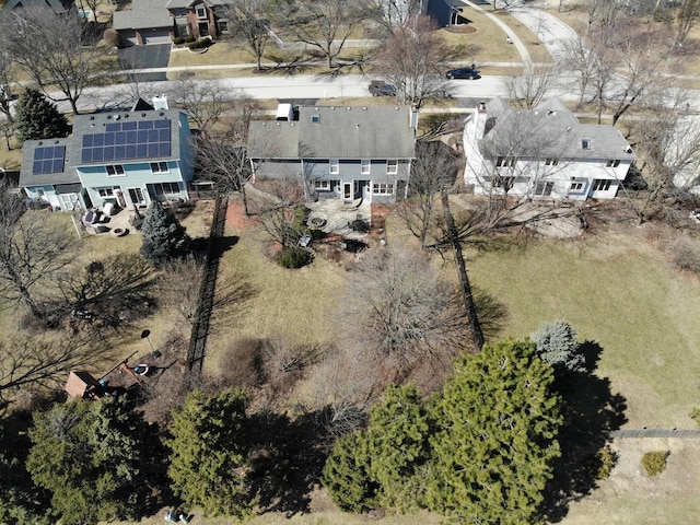 aerial view with a residential view