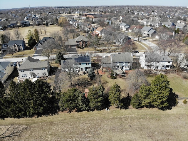 drone / aerial view with a residential view