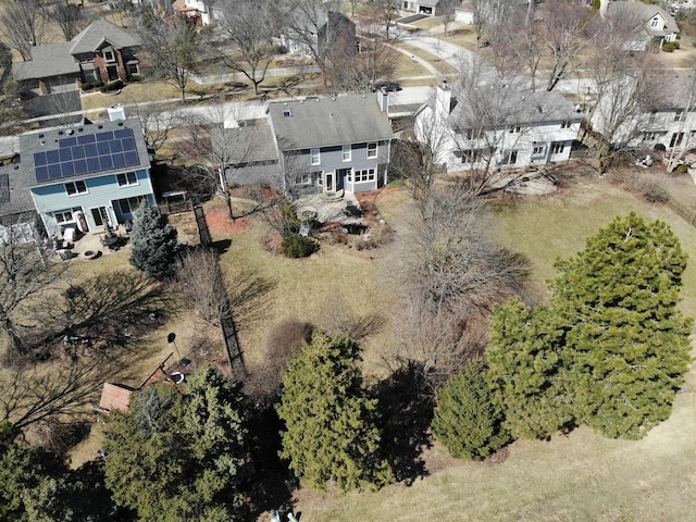 bird's eye view with a residential view