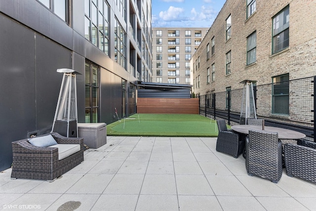 view of patio with outdoor dining area