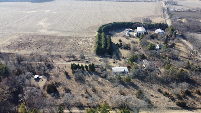 drone / aerial view with a rural view