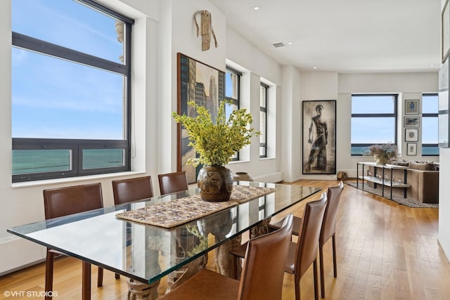 680 N Lake Shore Dr Unit 1602, Chicago, IL 60611 - dining area with wood-type flooring and recessed lighting
