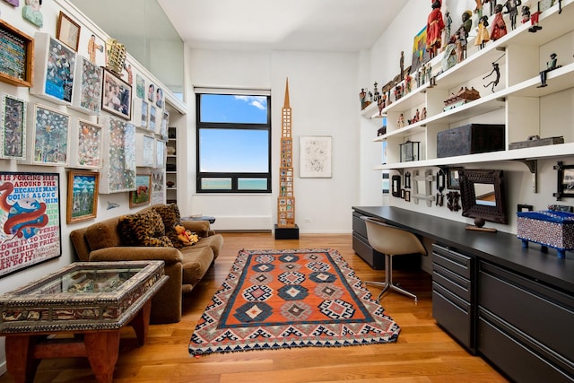 680 N Lake Shore Dr Unit 1602, Chicago, IL 60611 - office space with built in desk, light wood finished floors, and baseboards