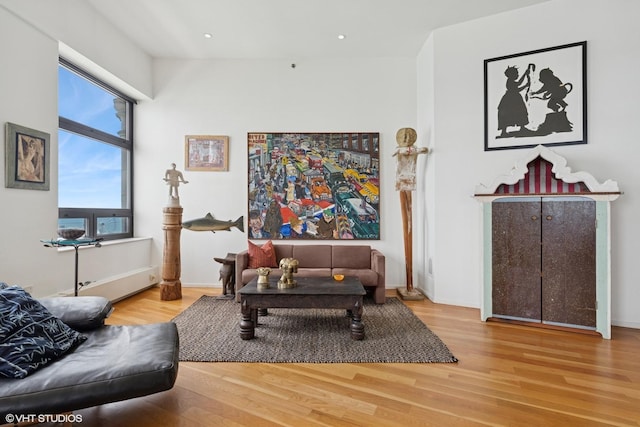 680 N Lake Shore Dr Unit 1602, Chicago, IL 60611 - living area with wood finished floors, recessed lighting, and baseboards